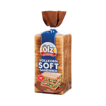Ölz Vollkorn Soft Sandwich, 20 Scheiben, 750 Gramm Produktbild, Vorderseite der Verpackung